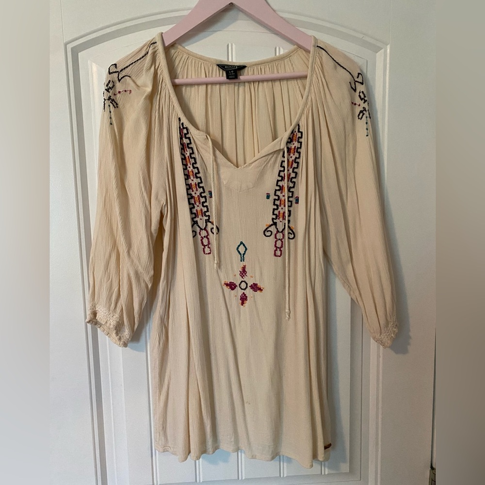 Roots Canada Embroidered Blouse
